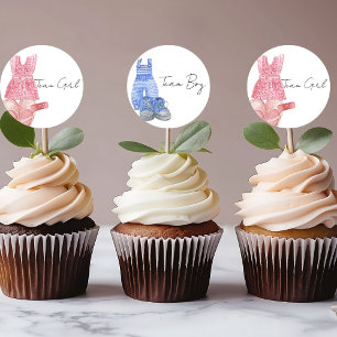 Bohemian Baby Clothes Team Girl Gender reveal Classic Round Sticker