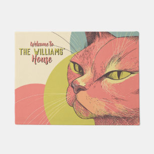 Bohemian Bengal Cat Mum Dad New Home Decor Doormat