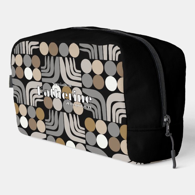 Bohemian Black Grey Dopp Kit (Right Corner)