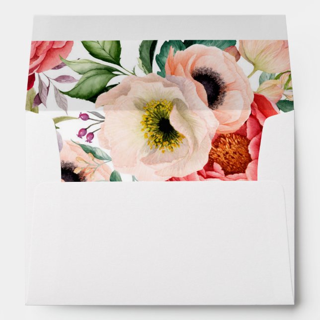 Bohemian Blooms Personalised Return Address Envelope (Back (Bottom))