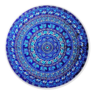 Bohemian blue door knob