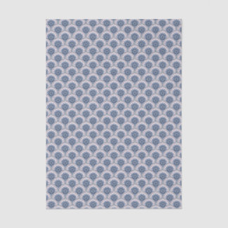 Bohemian Blue Fan Mandala Tile Tissue Paper