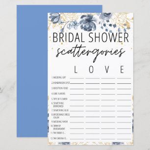 Bohemian Blush Bridal Shower Scattergories Game