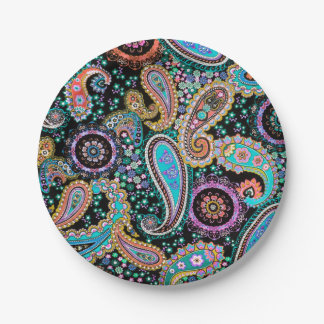Bohemian Boho MOD Pattern Paper Plate