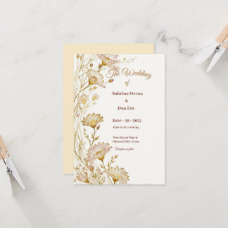 Bohemian, botanical style Invitation