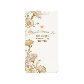 Bohemian, botanical style  label