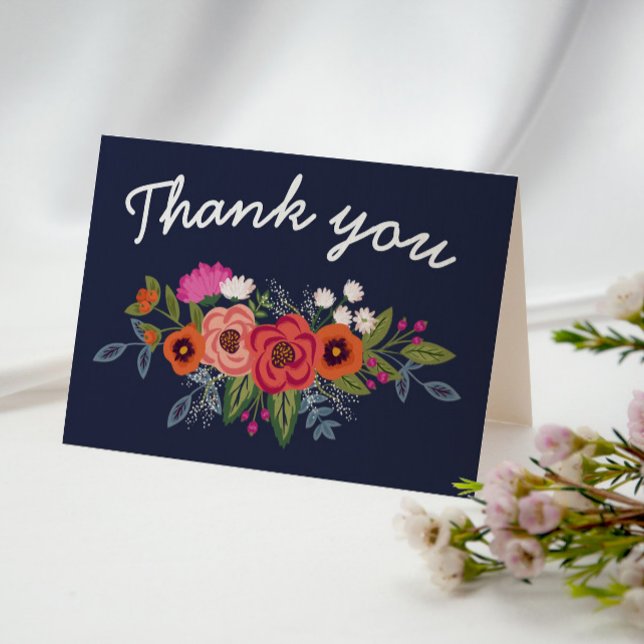 Bohemian Bouquet - Navy Blue Thank You (Creator Uploaded)
