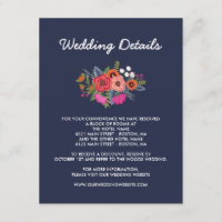 Bohemian Bouquet - Navy Blue Wedding Details