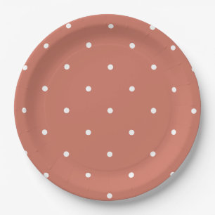 Bohemian Burnt Orange Rainbow Baby Shower  Paper Plate