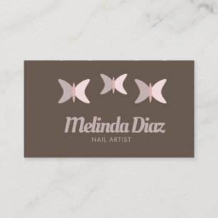 Bohemian Butterflies Beauty Eyelashes Salon Busin Business Card