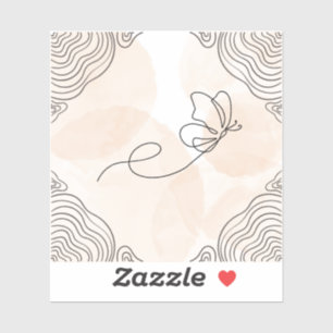 Bohemian Butterfly design on sticker