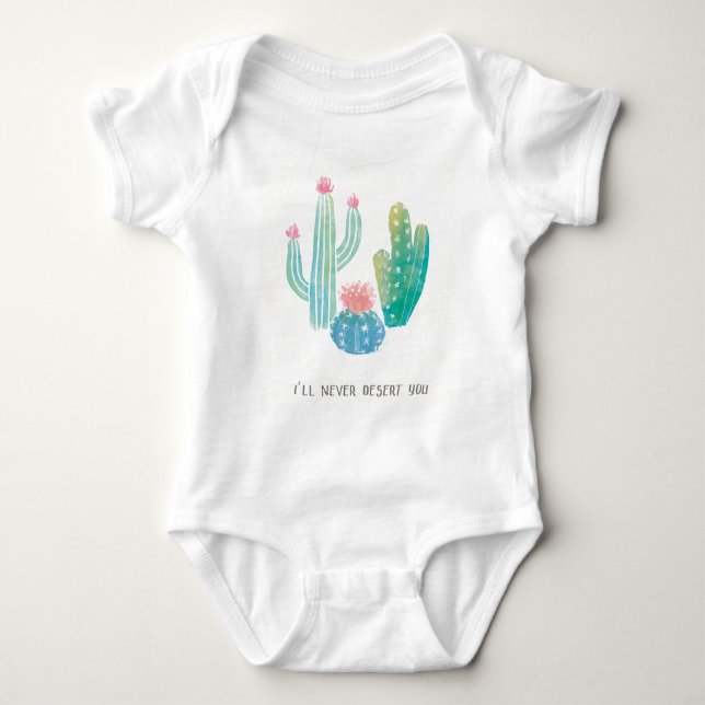 Bohemian Cactus | I'll Never Desert You Baby Bodysuit (Front)