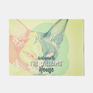 Bohemian Calico Cat Home Decor Outdoor  Doormat