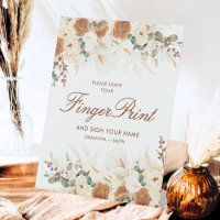 Bohemian Calla Lilies Fingerprint Guest
