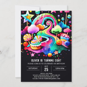 Bohemian Candyland Birthday Invitation