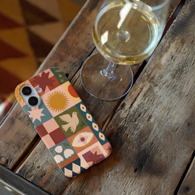 Bohemian Celestial Patchwork with Mystical Symbols Case-Mate iPhone Case (Creator Uploaded)