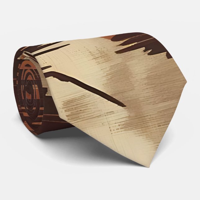 Bohemian Chic Brushstroke Neck Tie (Rolled)