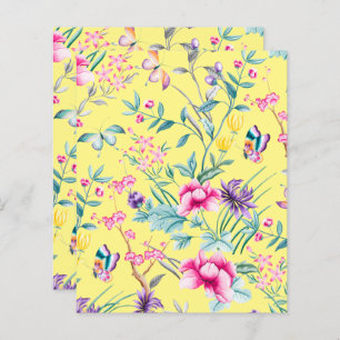 Bohemian Chic Floral Pattern Scrapbook Paper