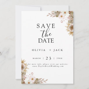 Bohemian Chic floral Wedding Save The Date