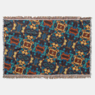 Bohemian-chic Liquid Energy Maximalist Throw Blanket