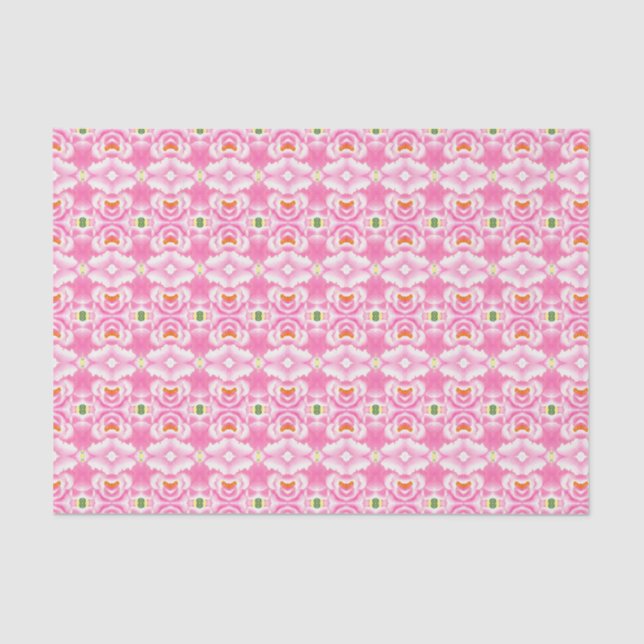 Bohemian Chic Pink Tie Dye Pattern Tissue Paper (Front)