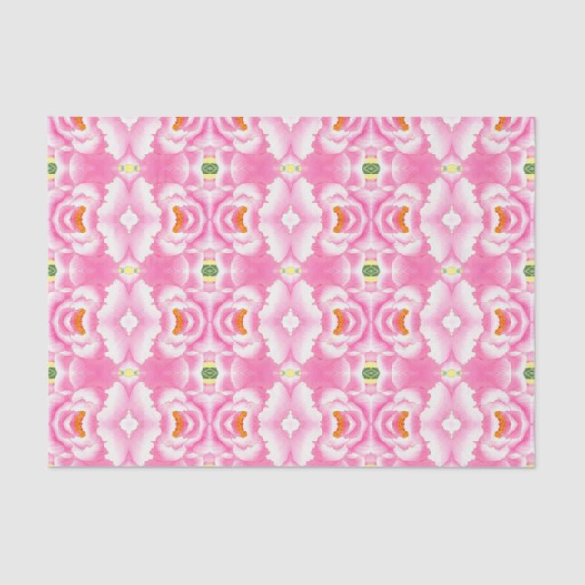 Bohemian Chic Pink Tie Dye Pattern Tissue Paper (Front)