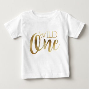 Bohemian Chic Wild One Tribal Gold Foil Baby T-Shirt