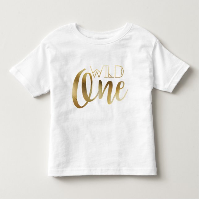 Bohemian Chic Wild One | Tribal Gold Foil Toddler T-Shirt (Front)