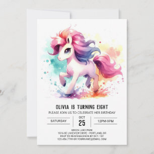 Bohemian Children Horse Birthday Invitation
