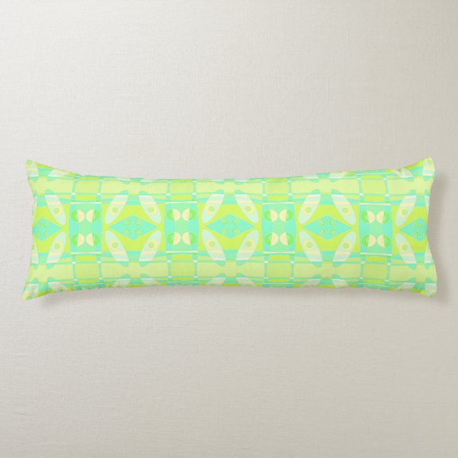 Bohemian Chintz 110 Pastel Green Body Cushion (Front)