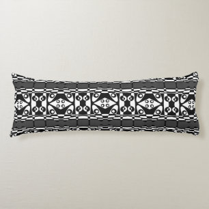 Bohemian Chintz 120 White Black Body Cushion