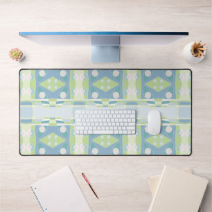 Bohemian Chintz 20 Pastel Green Blue Pink Desk Mat
