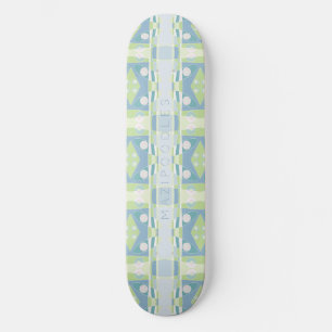 Bohemian Chintz 20 Pastel Green Blue Pink Skateboard