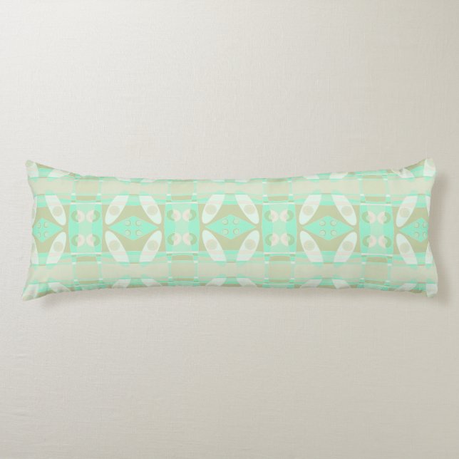 Bohemian Chintz 23 Pastel Mint Spearmint Olive  Body Cushion (Front)