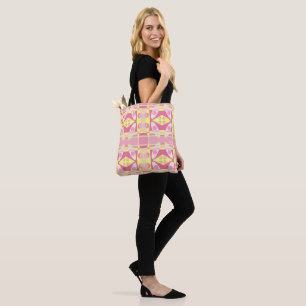 Bohemian Chintz 24 Bubblegum Pink Yellow Orange Tote Bag
