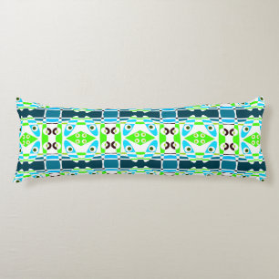 Bohemian Chintz 3 Blue Green Body Pillow