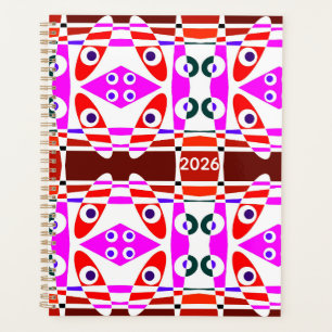 Bohemian Chintz 40 Red Fuchsia Pink Planner