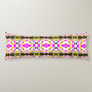 Bohemian Chintz 41 Orange Olive Fuchsia Pink Body Cushion