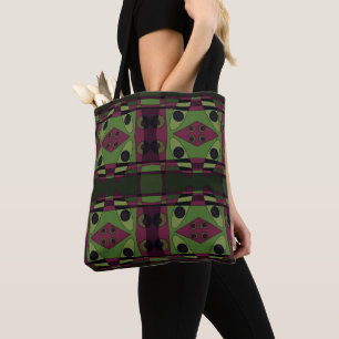 Bohemian Chintz 81 Dusty Magenta Green Tote Bag