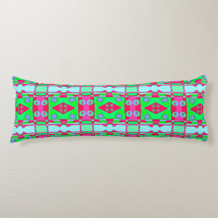 Bohemian Chintz 93 Green Red Pink Periwinkle  Body Cushion