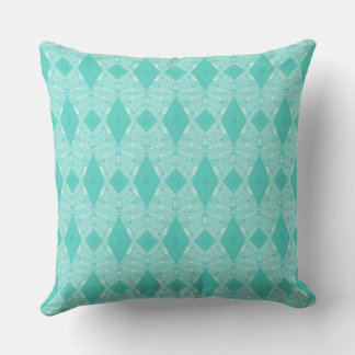 Bohemian Chintz Illustration Micro Spearmint  Cushion
