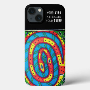 Bohemian Colourful Tribal Watercolor Snake iPhone 13 Case