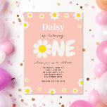 Bohemian Cute Pink Daisy Flowers 1st Birthday Invitation<br><div class="desc">Welcome your little one to the world with the "Bohemian Cute Pink Daisy Flowers 1st Birthday Invitation" – a charming and whimsical choice for celebrating their first milestone. This invitation captures the essence of boho elegance with its delightful pink daisies and soft, dreamy tones, making it the perfect start to...</div>
