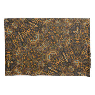 Bohemian Dark Brown Pattern Pillowcase