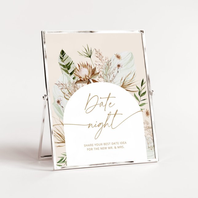 Bohemian date night ideas. Date jar bridal game Poster (Creator Uploaded)