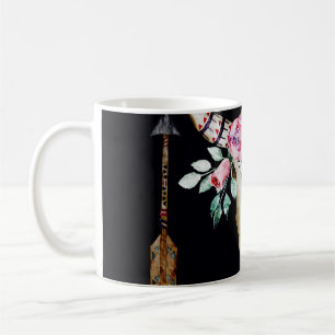 Bohemian Deer Skull Watercolor Art Coffee Mug