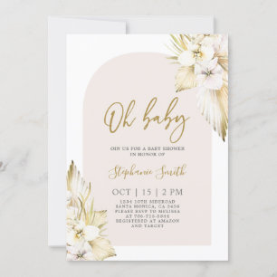 Bohemian Desert Baby Shower Girl Invitation