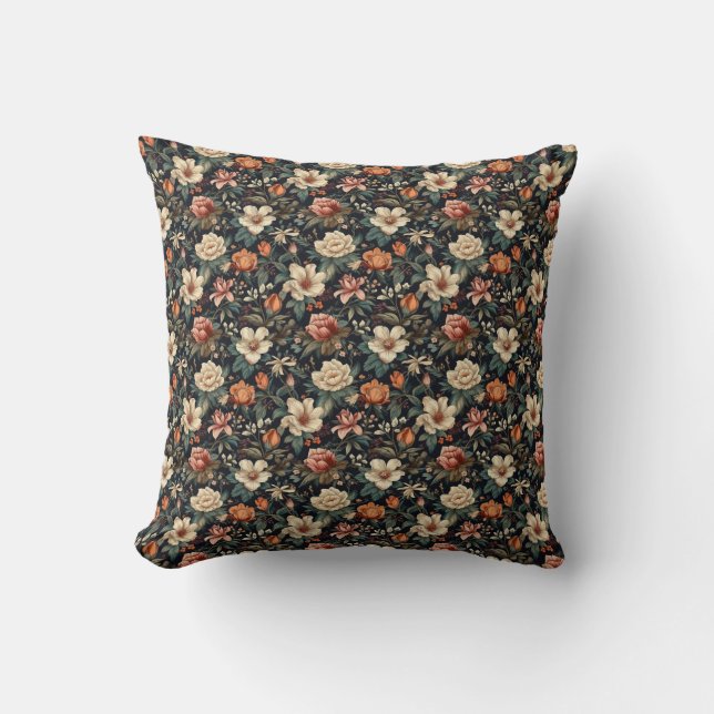 Bohemian Dreamcatcher Flowers Cushion (Front)