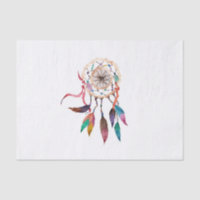 Bohemian Dreamcatcher in Vibrant Watercolor Paint