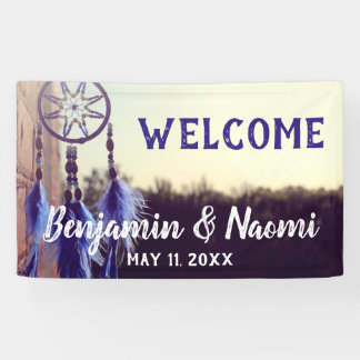 Bohemian Dreamcatcher Wedding Welcome Banner